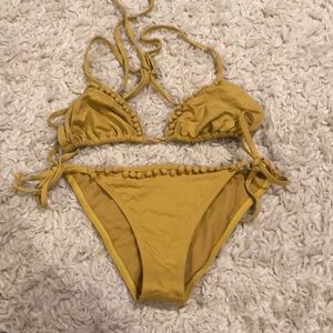 Yellow billabong bikini set